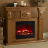 Imperial Electric-Honey Oak-Fireplace by Real Flame