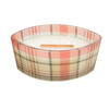 WoodWick  Candles White Teak Plaid Ellipse with HearthWick Flame