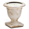 Mahogany & Tobacco Ivory Cream Crackle Small Tuscan Urn Nouvelle Candle