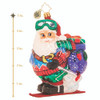 Shredding The Slopes Santa Ornament