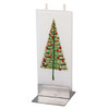 Christmas Tree Green with Red Balls Decorative Flat Candle by Flatyz Candles