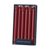Traditional Cranberry 10" Unscented Classic Taper 12-Pack Colonial Candle