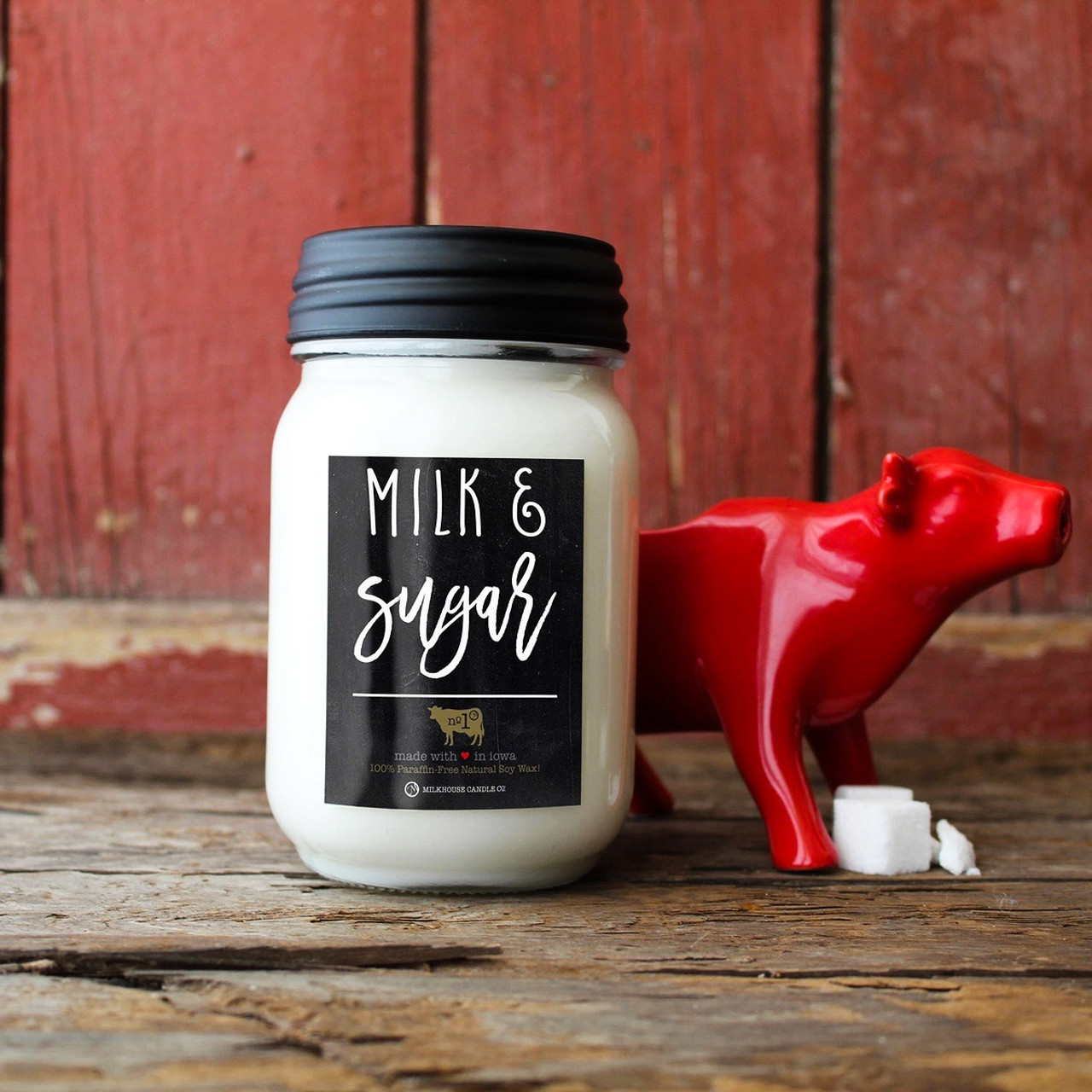 Milkhouse Candle Creamery 13 Oz. Milk & Sugar Farmhouse Mason Jar