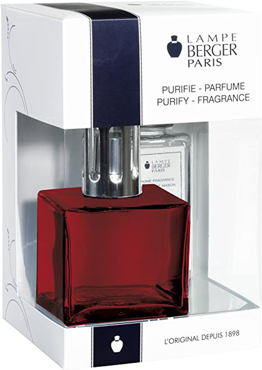 Cube Red Lamp Gift Set with 180 ml (6.08 oz.) Ocean Breeze