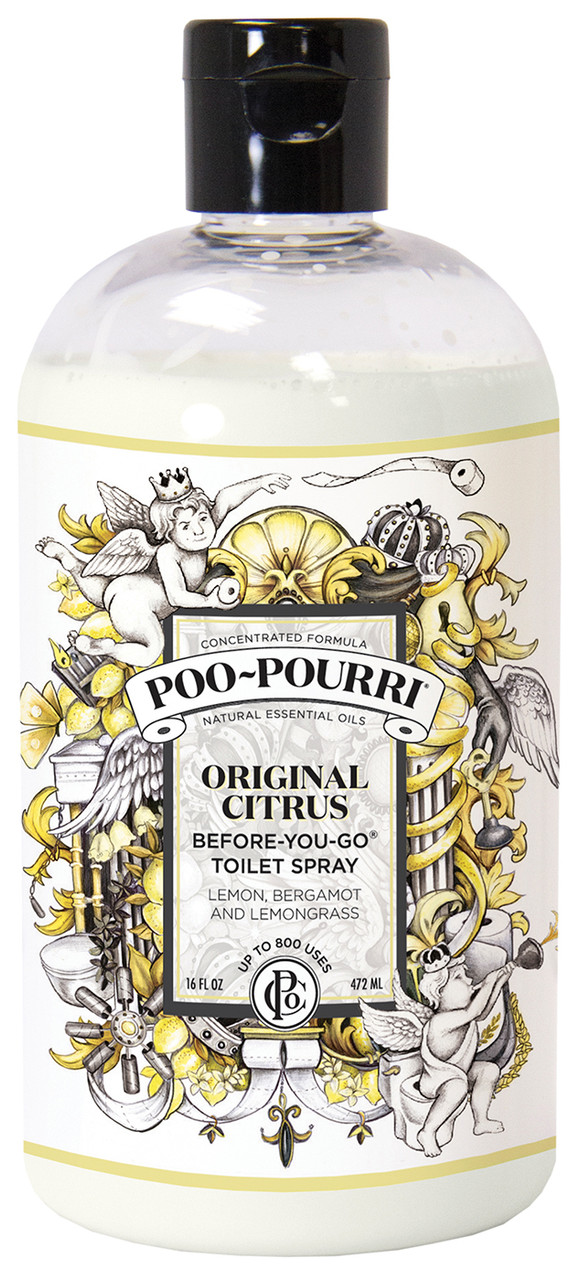 Poo-Pourri Before-You-Go Toilet Spray, Original Citrus, 4 Fl Oz - Lemon,  Bergamot and Lemongrass