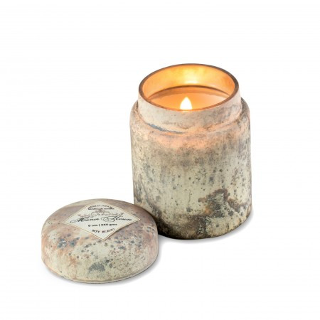 Ginger Patchouli 13 oz Silver Bubbled Artisan Blown Glass Tumbler