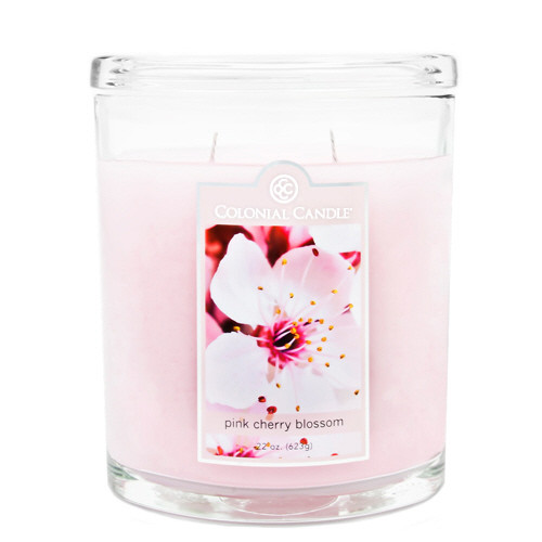 Pink Cherry Blossom 22 oz. Oval Jar Colonial Candle