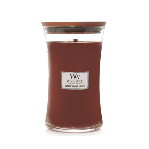 Smoked Walnut & Maple WoodWick Large Hourglass Candle