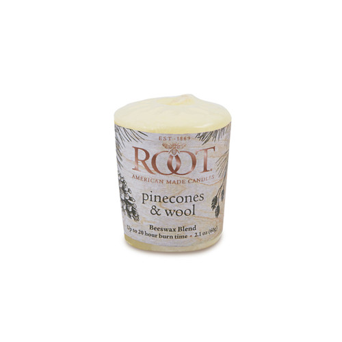 Pinecones & Wool 20-Hour Beeswax Blend Votive by Root