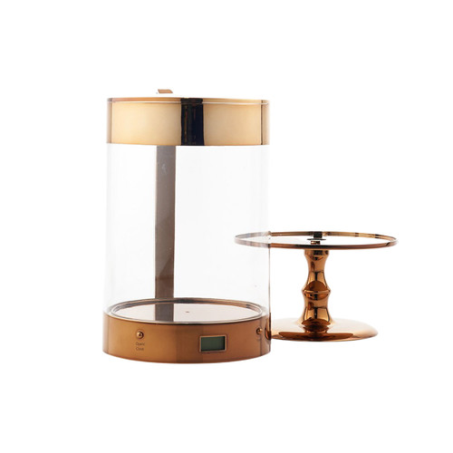 Large Brilliant Bronze Automatic Candle Holder by ALEC