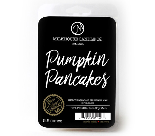 Pumpkin Pancakes 5.5 Oz. Large Scented Wax Melts by Milkhouse Candle Creamery