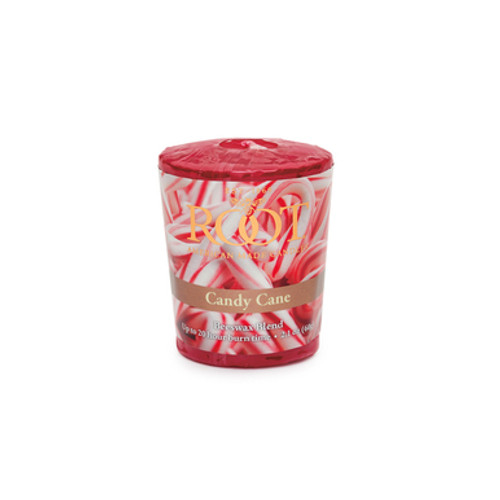Candy Cane 20-Hour Beeswax Blend Votive Candle by Root