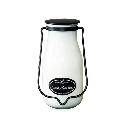 14 Oz. Oatmeal, Milk & Honey Large Milkbottle Jar by Milkhouse Candle Creamery