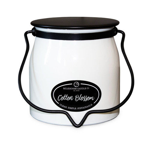 16 Oz. Cotton Blossom Butter Jar by Milkhouse Candle Creamery