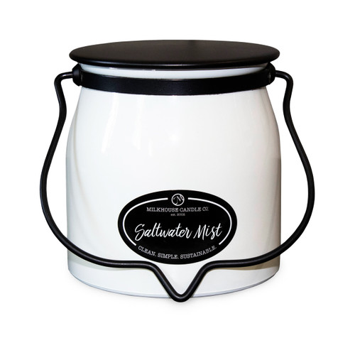 16 Oz. Saltwater Mist Butter Jar by Milkhouse Candle Creamery