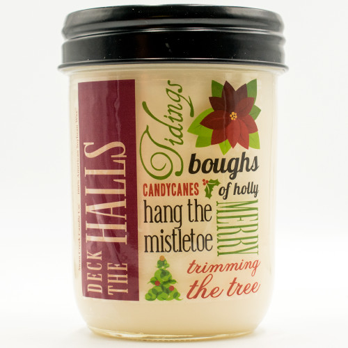 Warm Cinnamon Buns 12 oz. Holiday Vintage Jar Swan Creek Candle (Label: Deck the Halls)