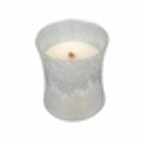 WoodWick *Warm Wool Iced Silver Hourglass Candle 10 oz. Candle