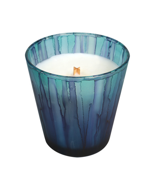 WoodWick ~Blue Pearl Watercolor Glass