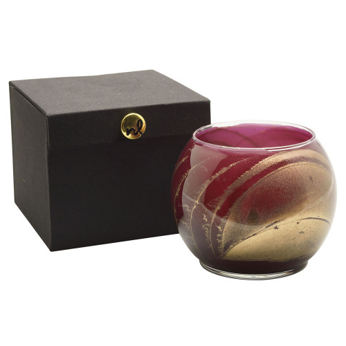 4" Merlot Esque Polished Globe Candle