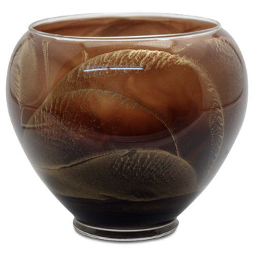 6" Chocolate Esque Polished Vase Candle