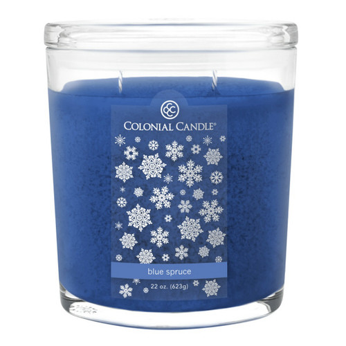 Blue Spruce 22 oz. Oval Jar Colonial Candle