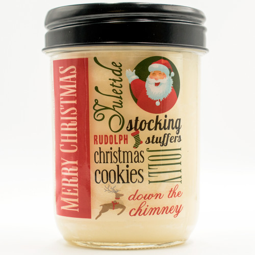 Candy Cane Cappuccino 12 oz. Holiday Vintage Jar Swan Creek Candle (Label: Merry Christmas)