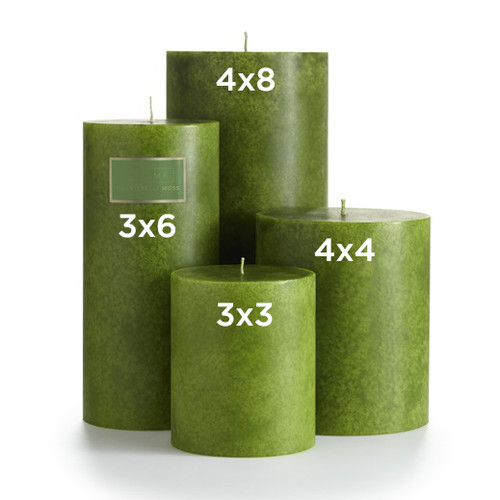 Chanterelle Moss 3 x 6 Round Pillar Illume Candle