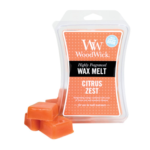 WoodWick Citrus Zest  ODOR NEUTRALIZING 3 oz. Hourglass Wax Melt