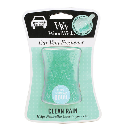 WoodWick Clean Rain  ODOR NEUTRALIZING Car Vent Freshener