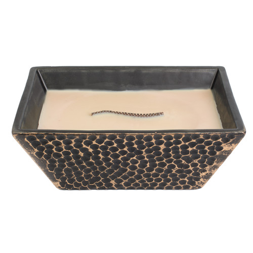 Coconut Vanilla Black & Gold Medium RibbonWick Candle