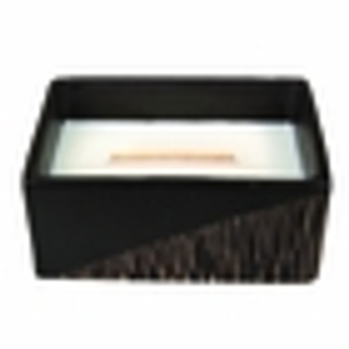 Cool Linen Two-Tone Small Rectangle WoodWick Candle with HearthWick Flame