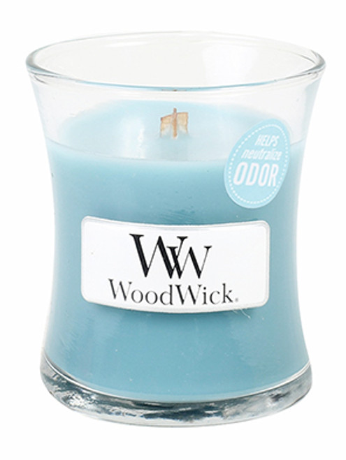 WoodWick Cool Linen  ODOR NEUTRALIZING Candle 3.4oz. Candle