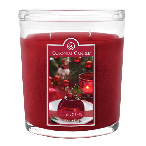 Currant & Holly  22 oz. Oval Jar Colonial Candle