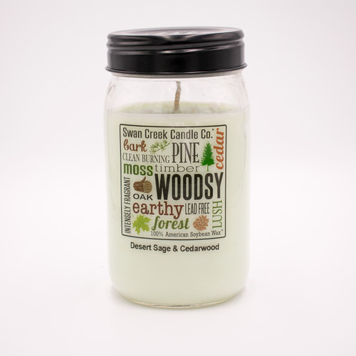 Desert Sage & Cedarwood 24 oz. Swan Creek Kitchen Pantry Jar Candle