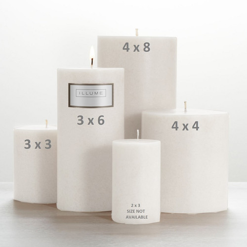 Gardenia 4 x 8 Round Pillar Illume Candle