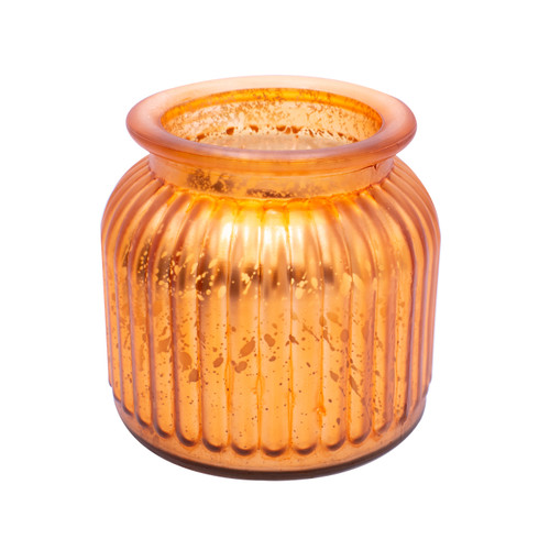 Ginger Spice & Smoked Maple Orange 14 oz. Gilded Glass Medium Jar Swan Creek Candle