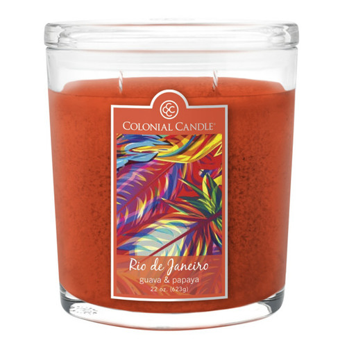 Guava & Papaya 22 oz. Oval Jar Colonial Candle