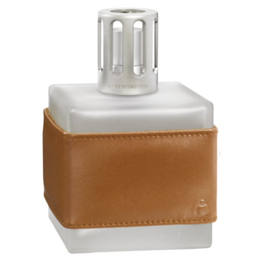 Leather Cube Havana Fragrance Lamp by Lampe Berger