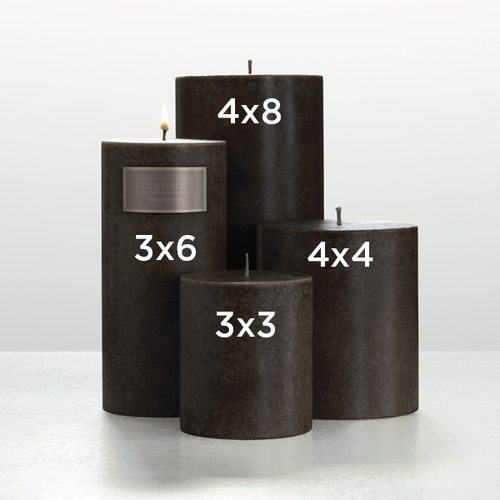 Woodfire 4 x 4 Round Pillar Illume Candle