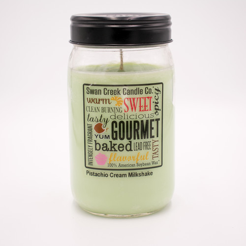 CLOSEOUT-Pistachio Cream Milkshake 24 oz. Swan Creek Kitchen Pantry Jar Candle