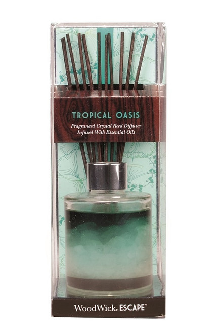 WoodWick Tropical Oasis  Escape Crystal Reed Diffuser
