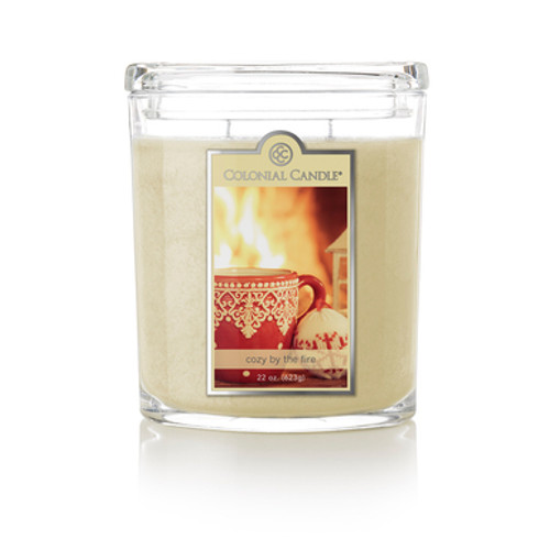 Cozy by the Fire 22 oz. Oval Jar Colonial Candle