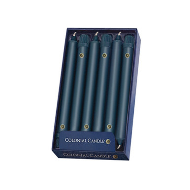 Emerald 10" Unscented Classic Taper 12-Pack Colonial Candle