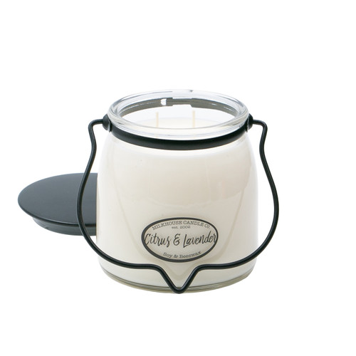 Citrus & Lavender 16 oz. Butter Jar by Milkhouse Candle Creamery