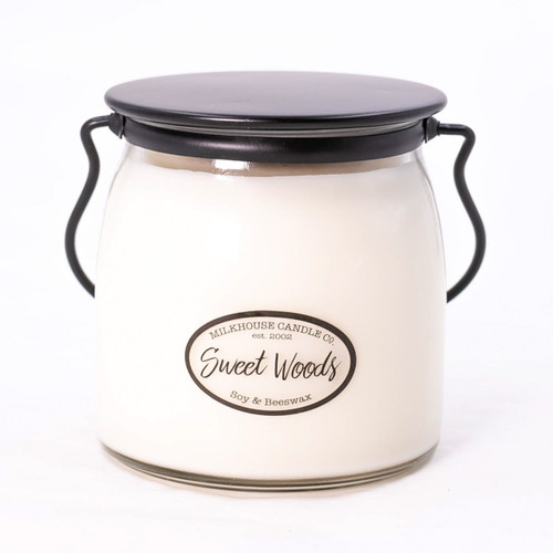 Sweet Woods 16 oz. Butter Jar by Milkhouse Candle Creamery