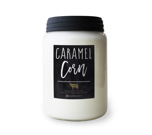 Caramel Corn 26 oz. Farmhouse Jar by Milkhouse Candle Creamery
