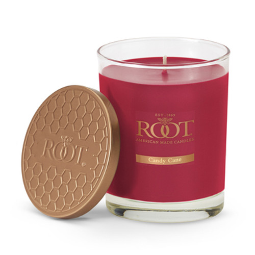 Candycane Hive Glass Candle  by Root