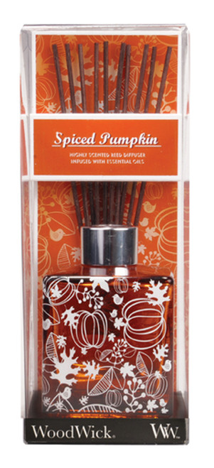WoodWick  Candles Spiced Pumpkin 5 oz. Decorative Glass Reed Diffuser