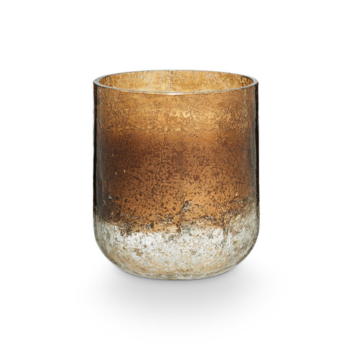 Woodfire Small Crackle Glass Candle