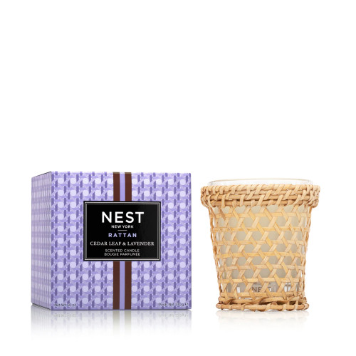 Cedar Leaf & Lavender 8.1 Oz. Rattan Classic Candle